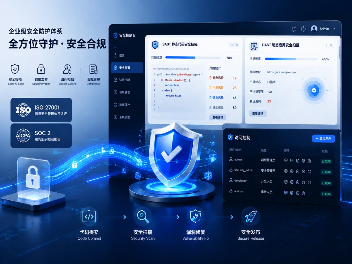 软件开发安全合规仪表盘
